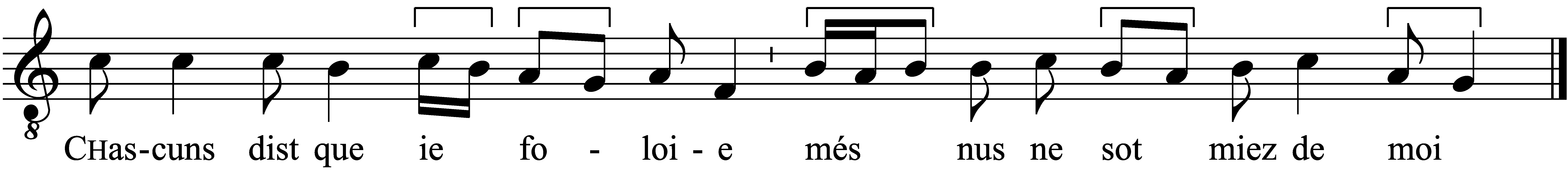 Refrain musical notation